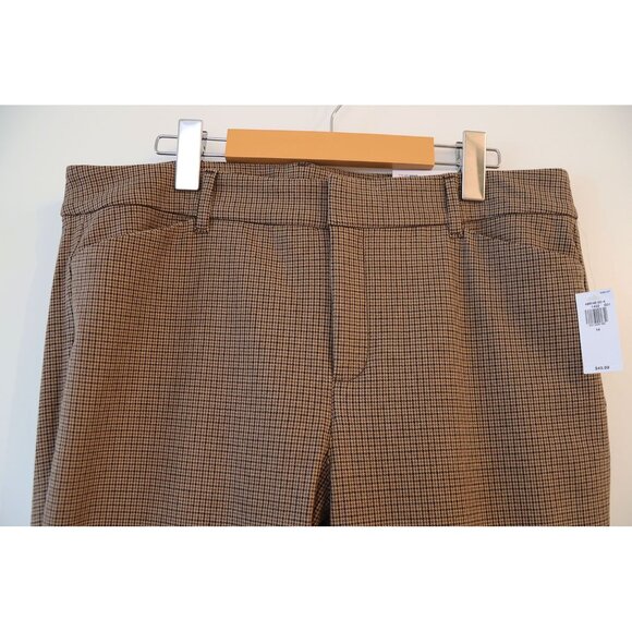 Old Navy Skinny Pixie Ankle Pants 14 Brown Plaid - Picture 5 of 5